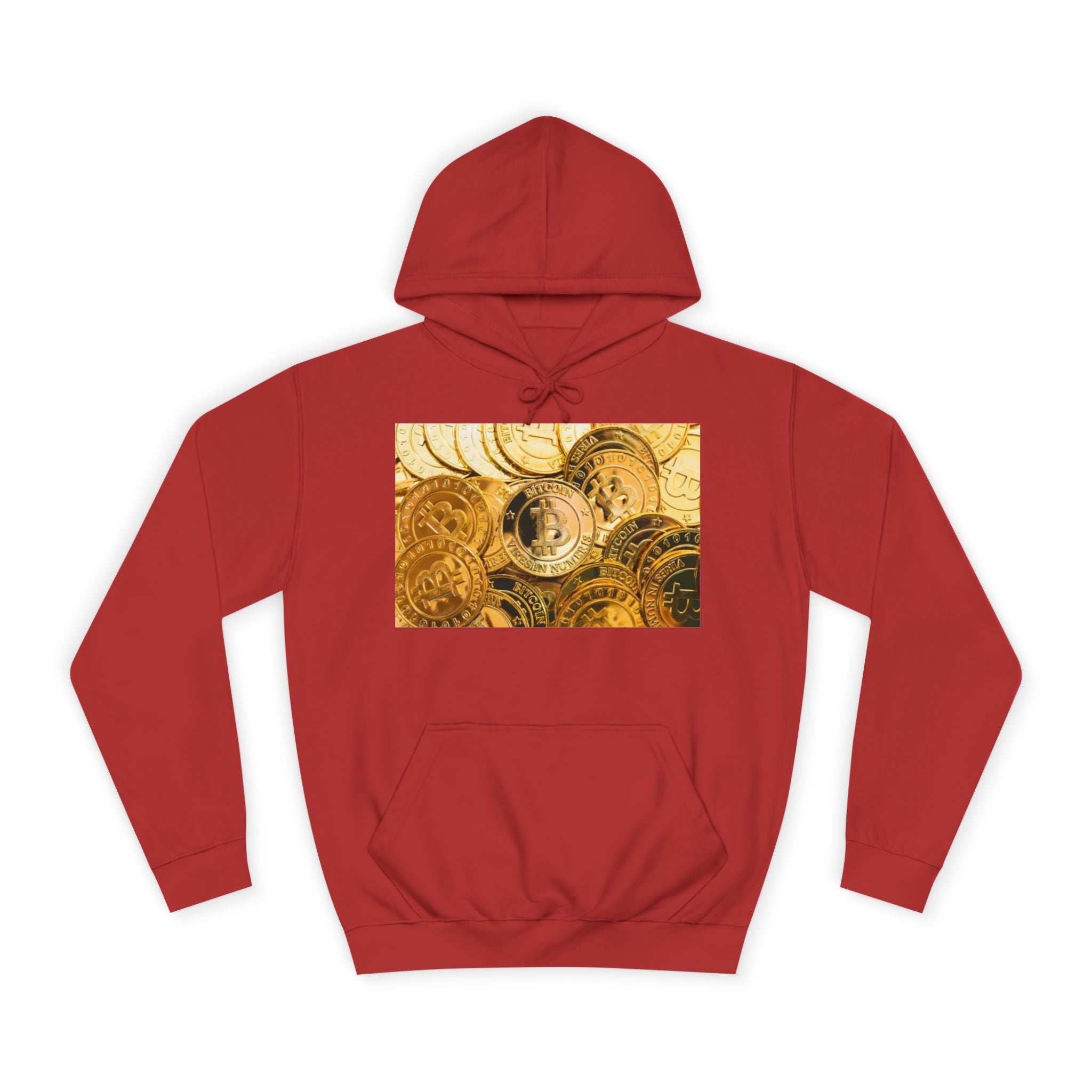 Golden Bitcoin Coins Hoodie | Crypto Cryptocurrency Crypto Art, Digital Currency Apparel