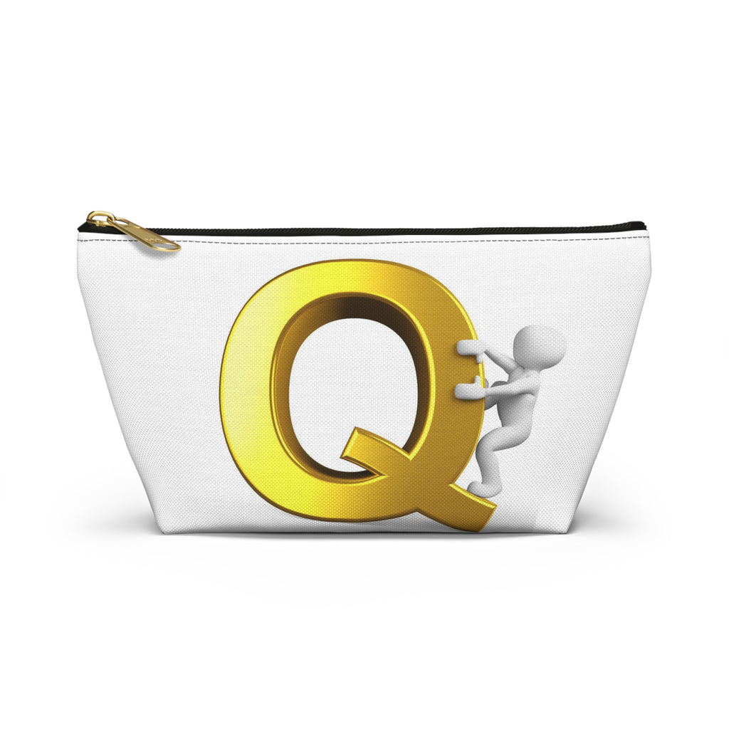 Gold Letter Q Climbing Figure Accessory Pouch