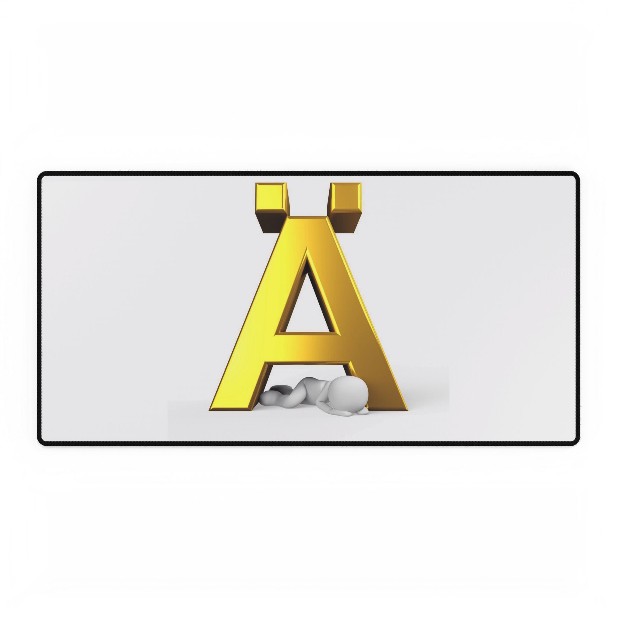 Tapis de bureau Gold Ä Letter Design | Tapis de souris et de clavier typographique