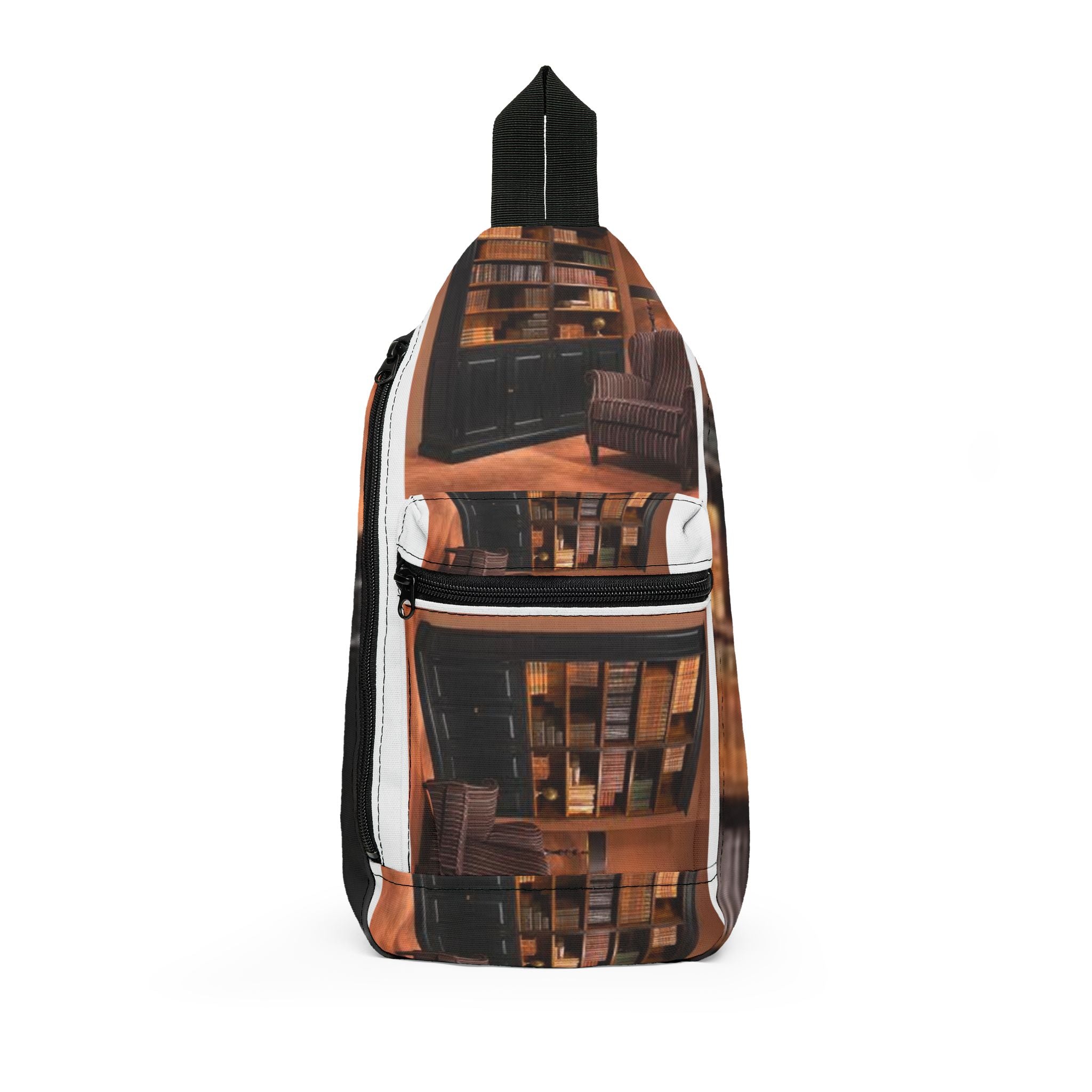 Vintage Library Books Sling Bag | Book Lover Pattern
