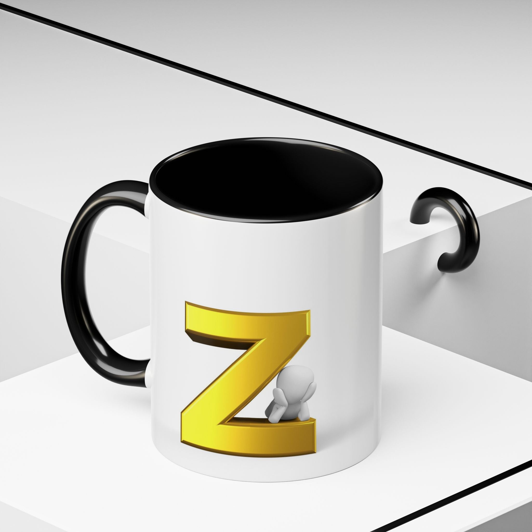 Gold Letter Z Initial Mug | Accent Coffee Mug 11oz or 15oz