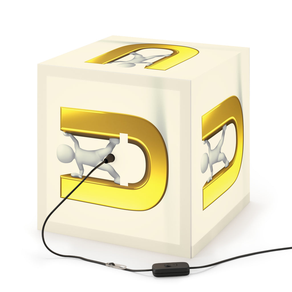 3D Gold Letter U Cube Lamp | Letter U Light Cube
