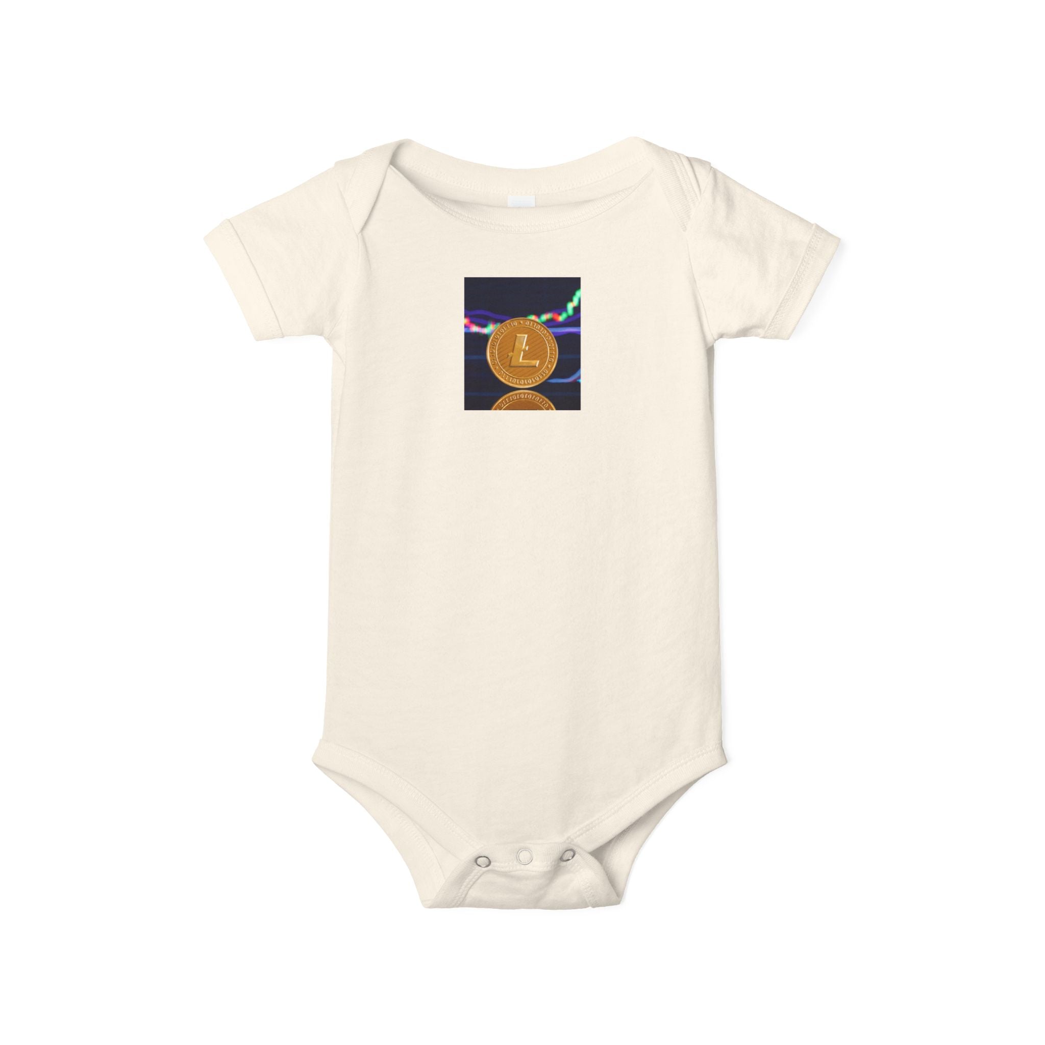 Body pour bébé avec motif Litecoin | Body de bébé Cryptomonnaie