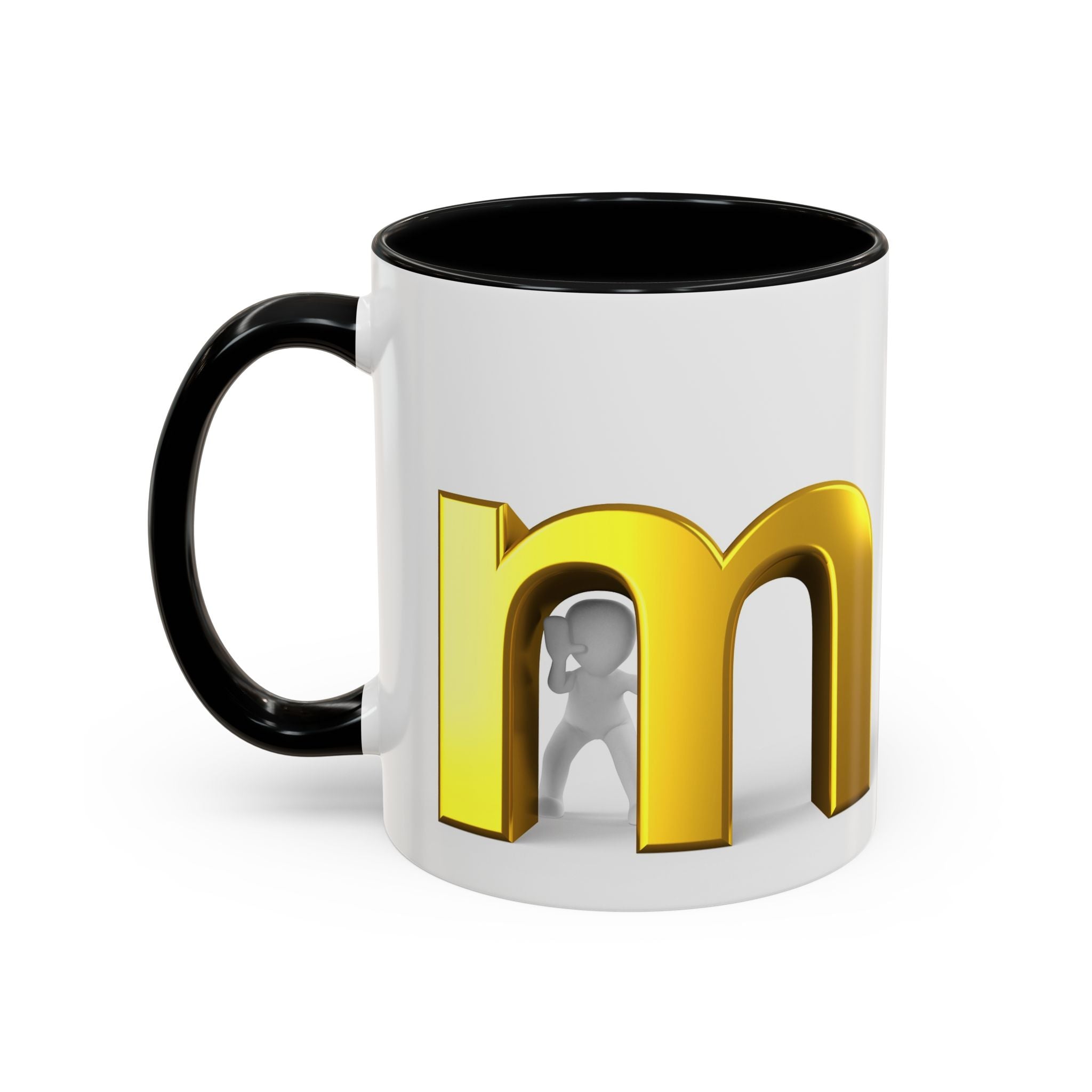Gold Letter M Monogram Mug | Accent Coffee Mug