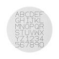 Dotted Alphabet and Numbers Round Rug | Letter Learning Mat