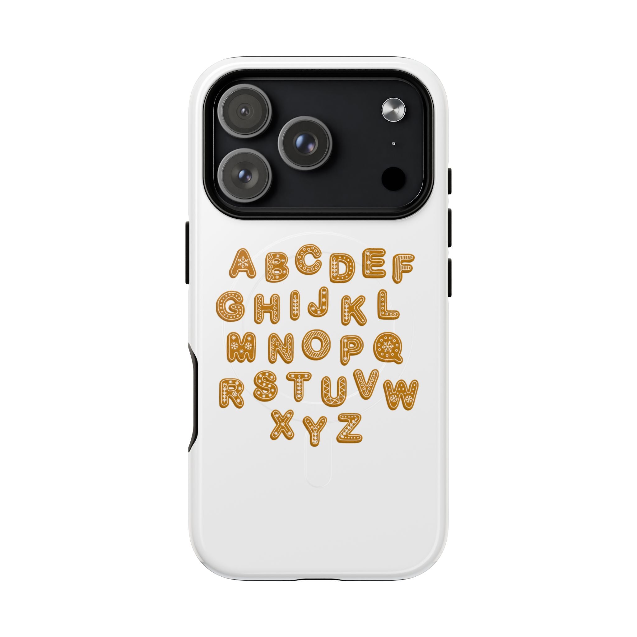 Coque de Téléphone Alphabet Cookie | Coque Magnétique Robuste, Lettrage Mignon