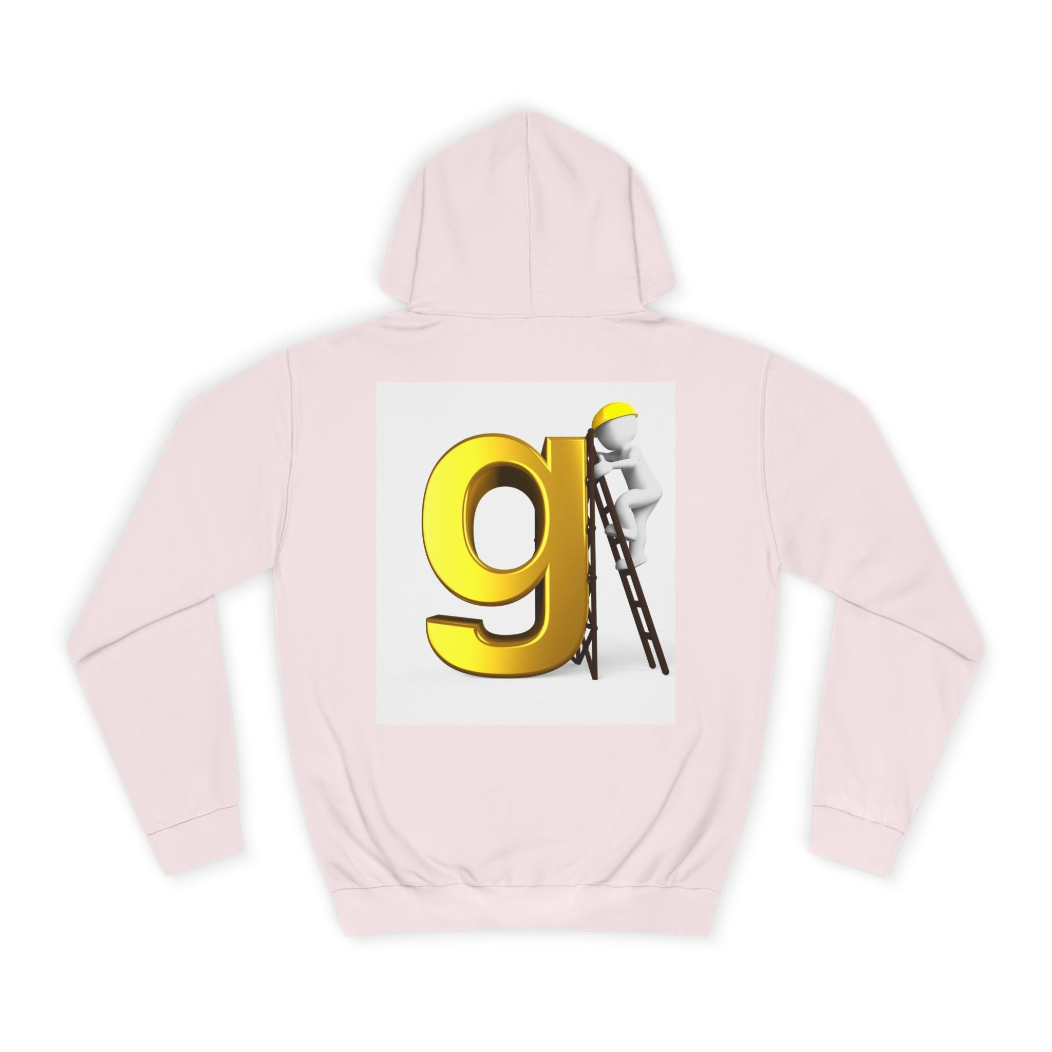 Gold Letter G with Painter Character Hoodie | Initial Monogram