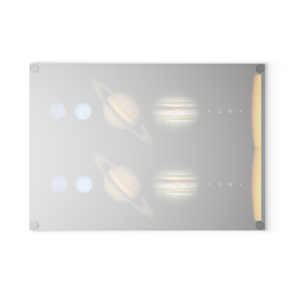 Solar System Planets Glass Cutting Board | Planetary Kitchen Decor