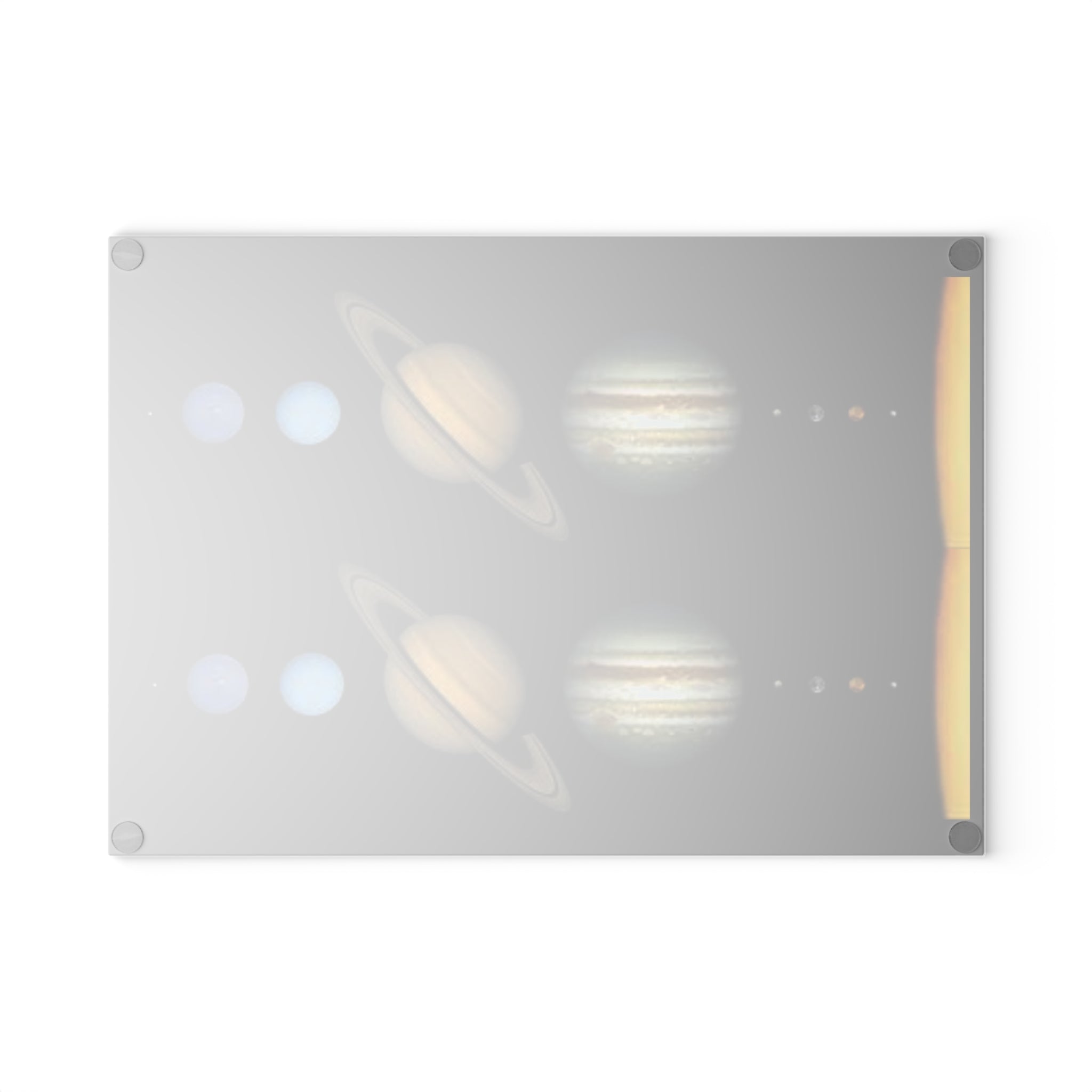 Solar System Planets Glass Cutting Board | Planetary Kitchen Decor