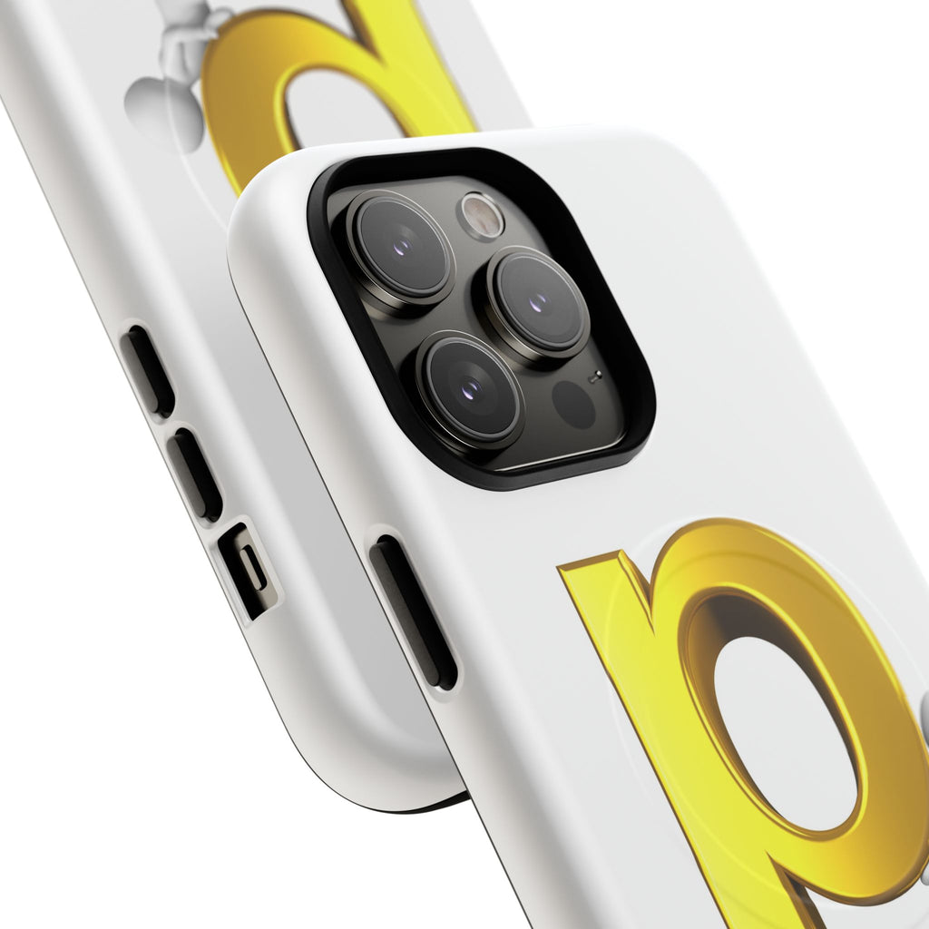 3D Gold Letter P Phone Case | Tough Magnetic Phone Case
