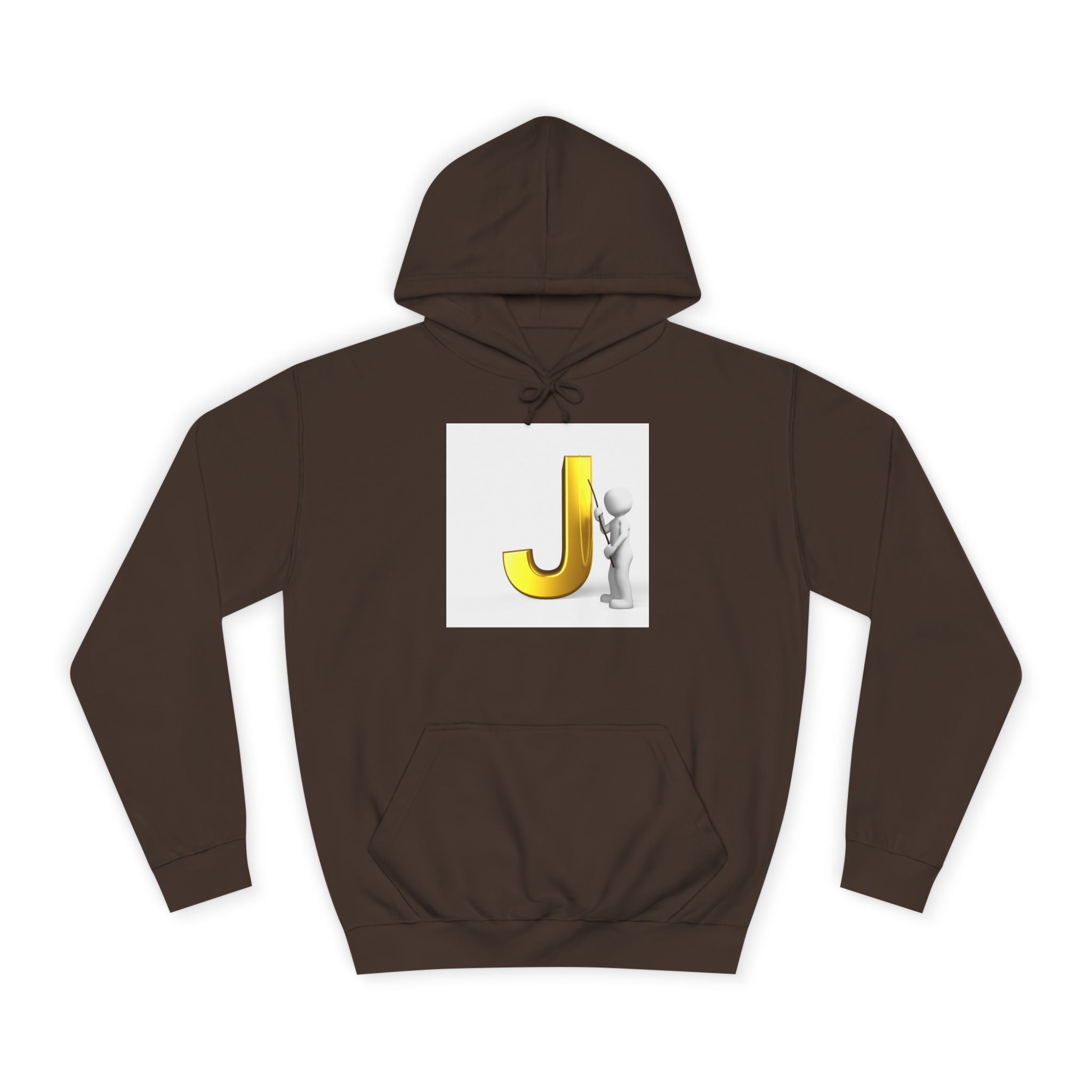 Golden Letter J Initial Hoodie | Monogram J Sweatshirt
