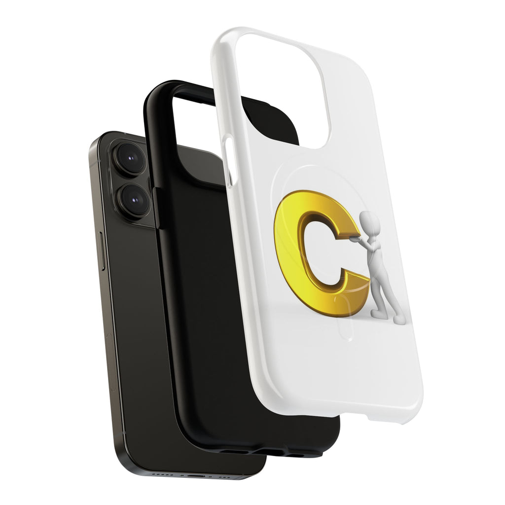Gold Letter C Monogram Phone Case | Magnetic Tough Case