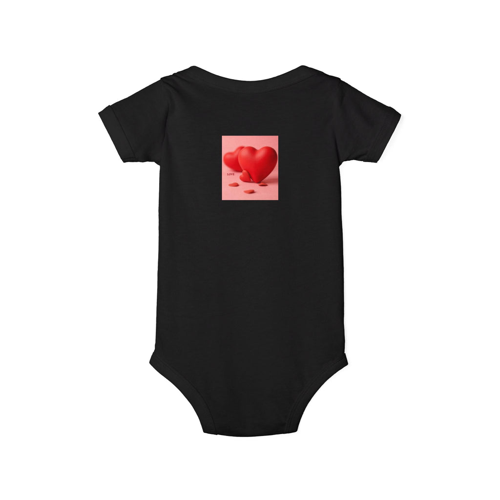 Red Heart Illustration Infant Bodysuit | Cute Valentine Baby Onesie