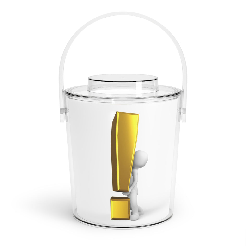 Gold Exclamation Mark Art Ice Bucket