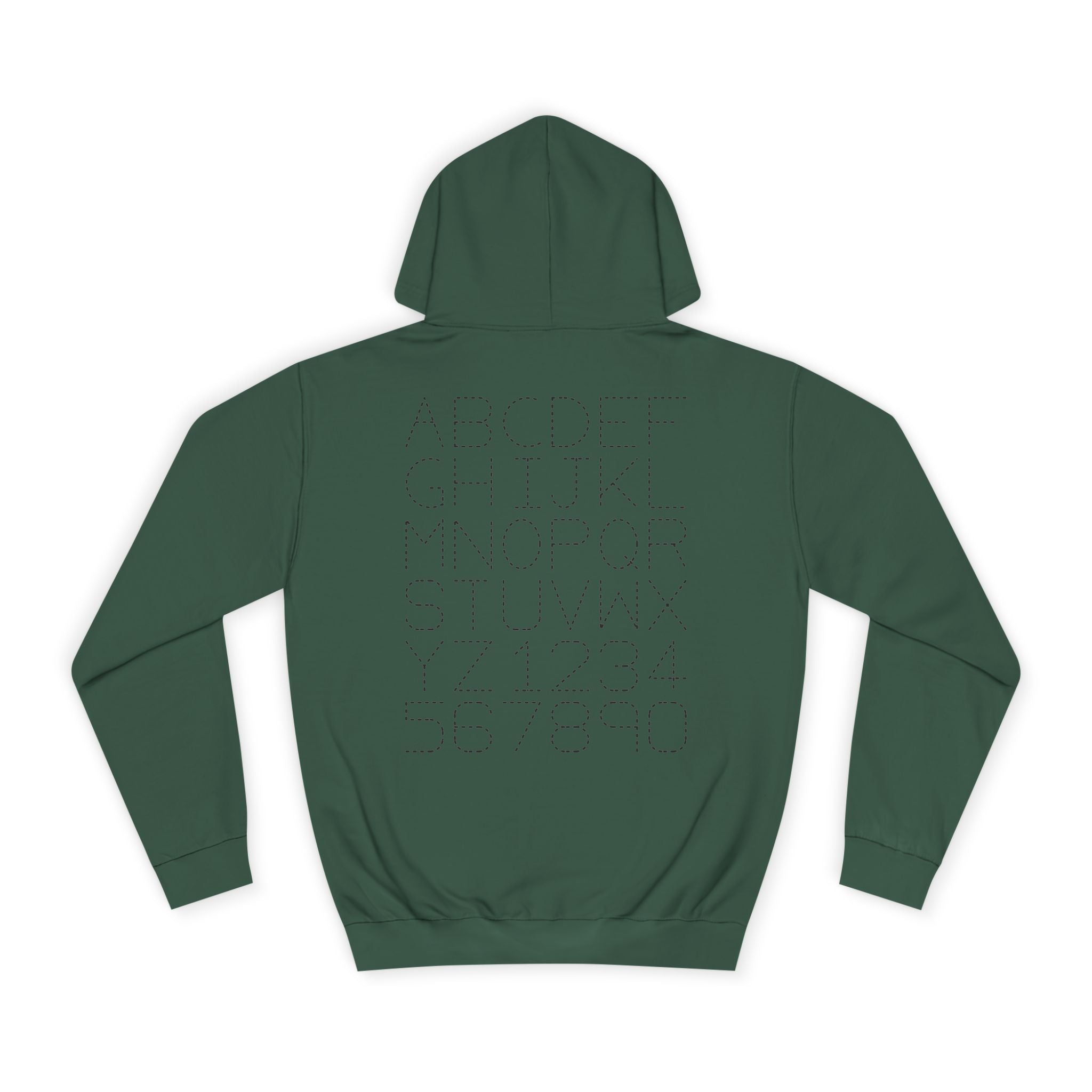 College Dotted Alphabet Hoodie | Campus Sweatshirt, Collegiate Style