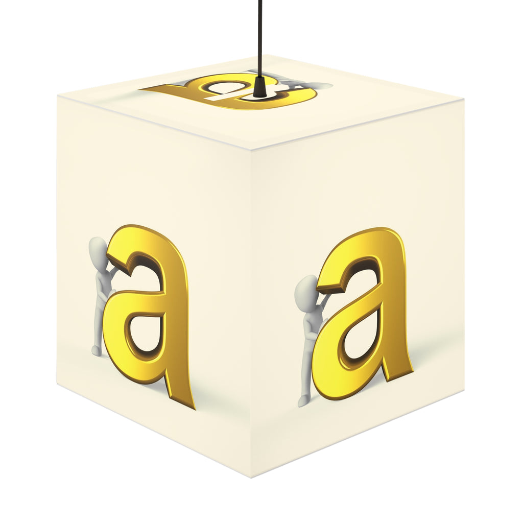 Gold Letter A Light Cube Lamp | Alphabet Initial Nursery Decor