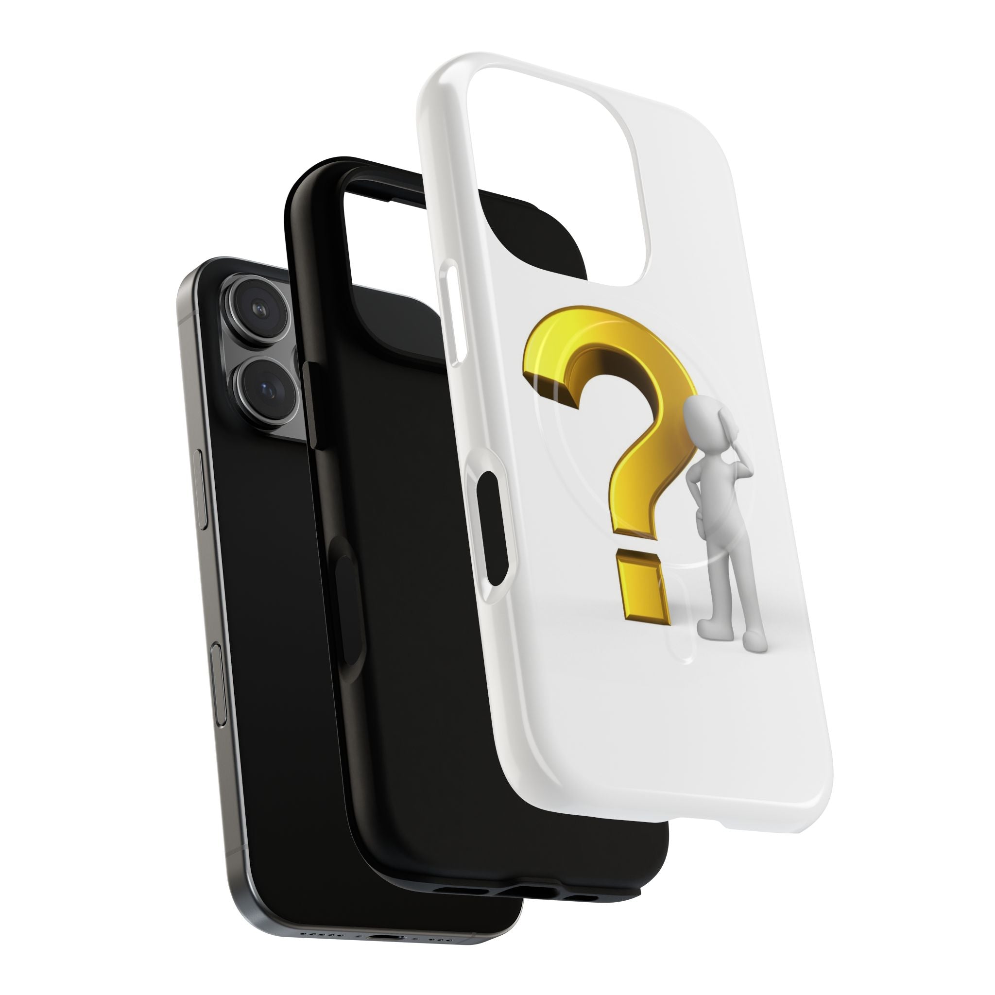 3D Question Mark Figure phone case | Tough Magnetic Case