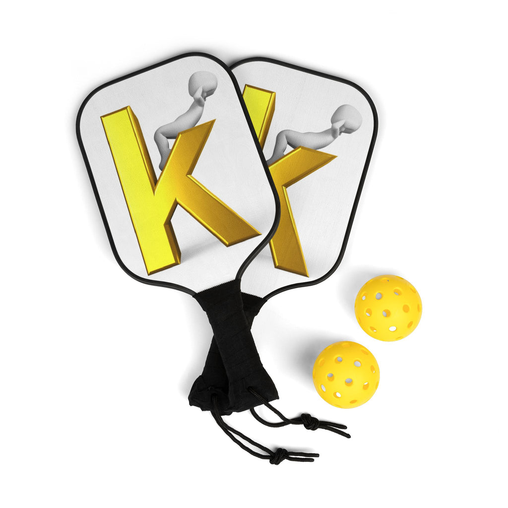 Gold K Monogram Pickleball Paddle
