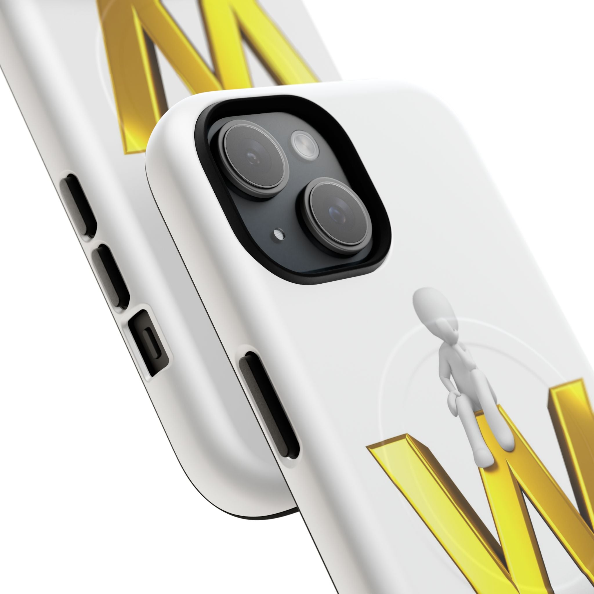 3D Stick Figure on Gold W Phone Case | Tough Magnetic Case