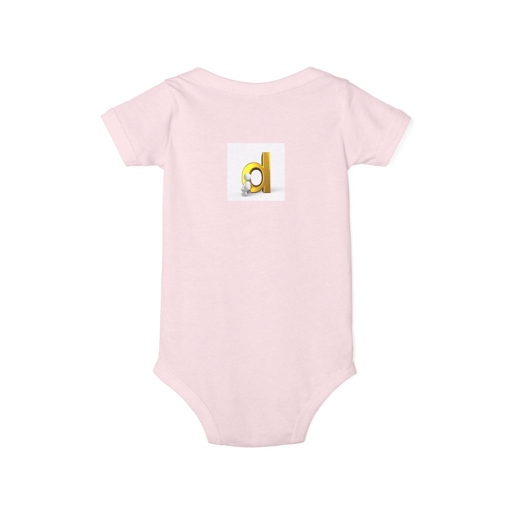 Letter D Baby Onesie | Yellow 3D Initial Infant One Piece
