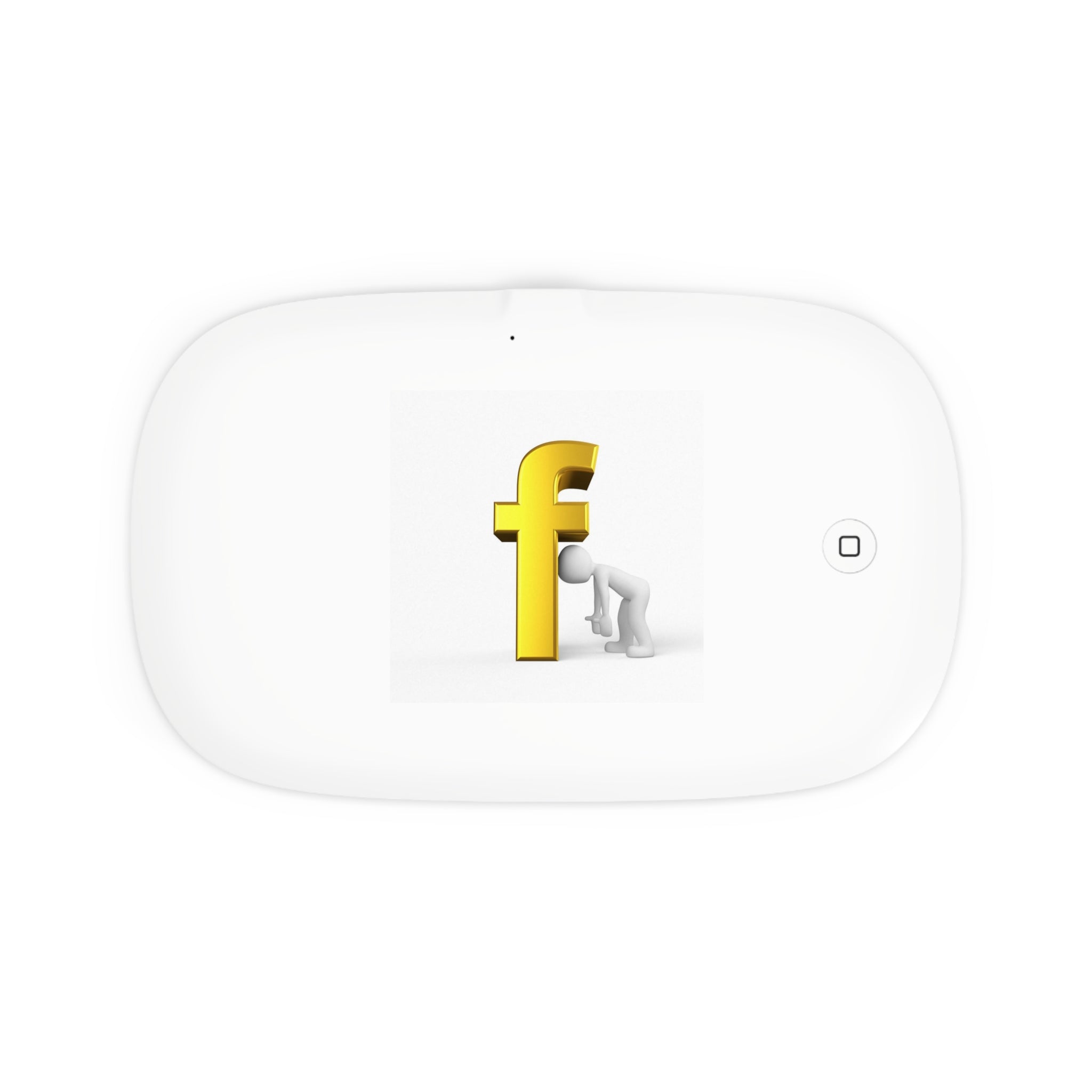 Yellow 3D Letter F Graphic Wireless Charger | UV Phone Sanitizer Charging Pad