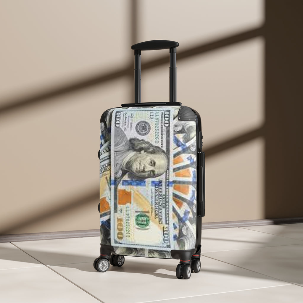 Dollar Bill Collage Suitcase | Travel Luggage, Money Print