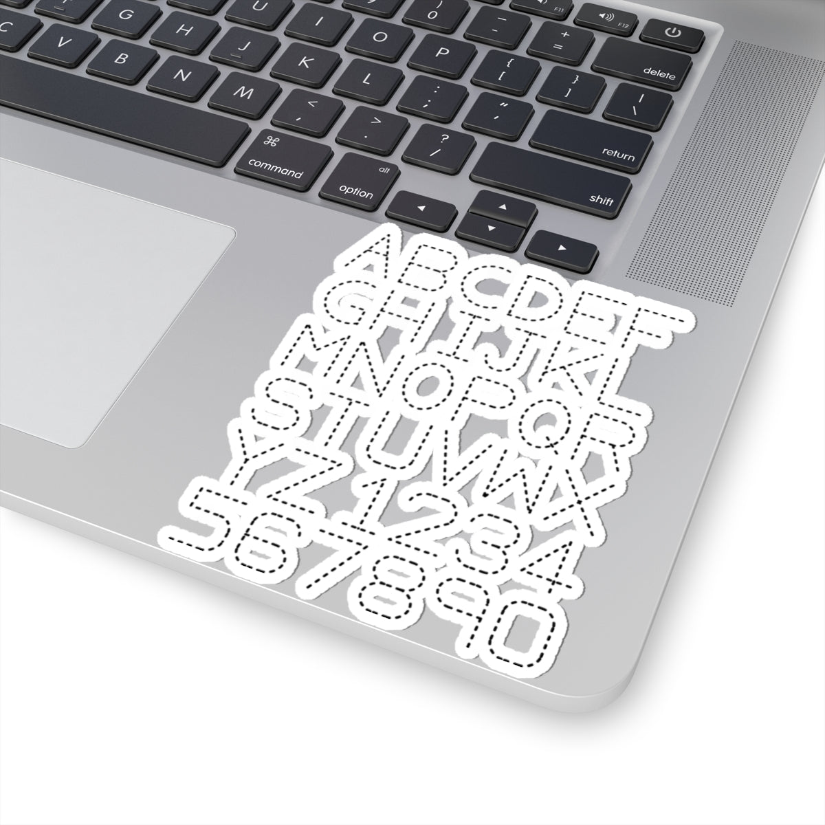 Dotted Outline Alphabet & Numbers Kiss-Cut Stickers | Alphabet Sticker Sheet
