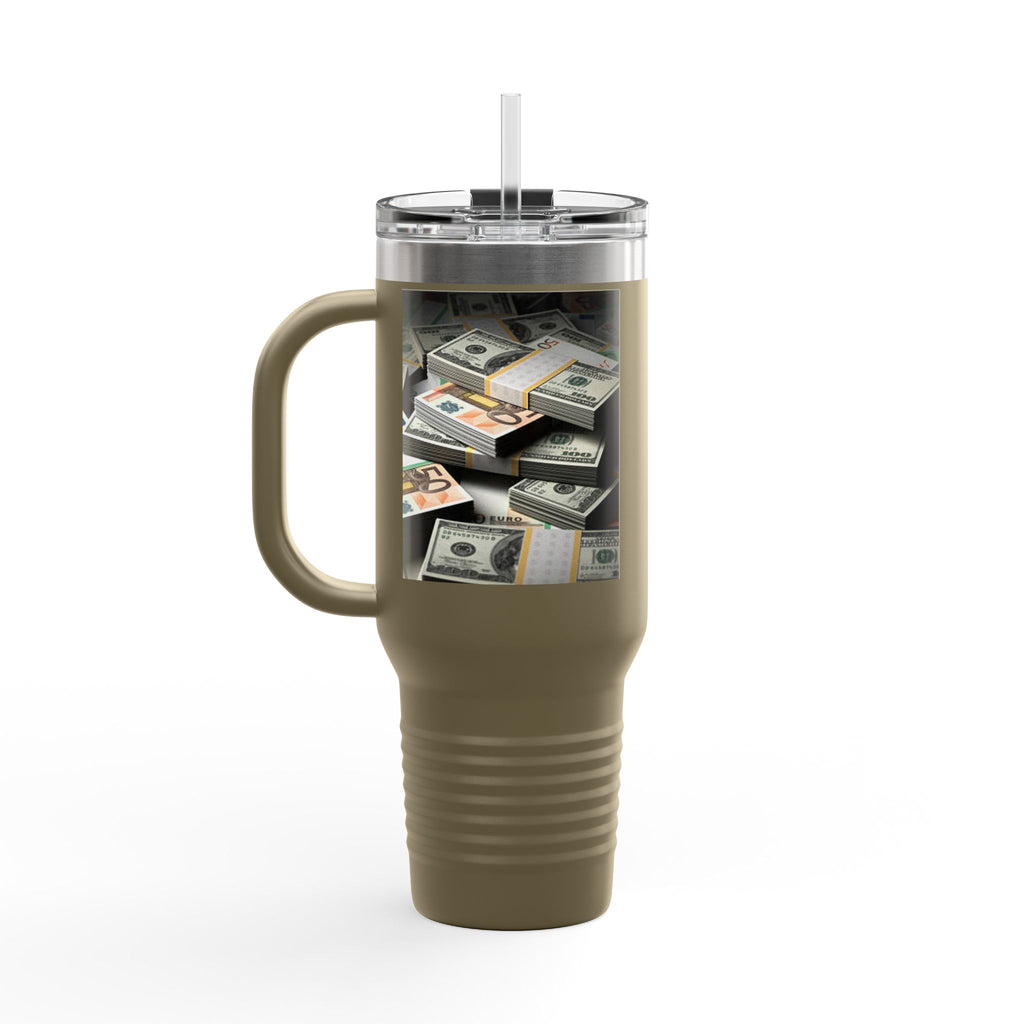Stacked Cash Money design Insulated Travel Mug | 40oz