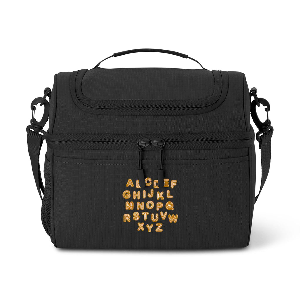 Alphabet Cookies Cooler Bag | Insulated Lunch Tote with Cookie Letter Design
