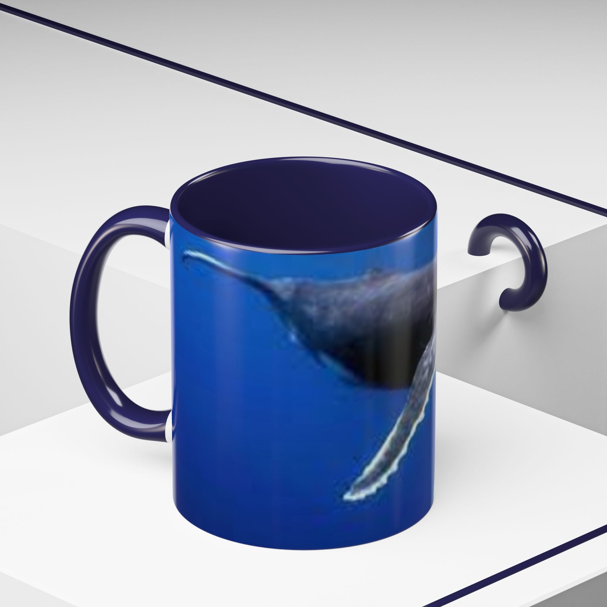 Humpback Whale Ocean Photo Accent Coffee Mug | Whale Lover Mug