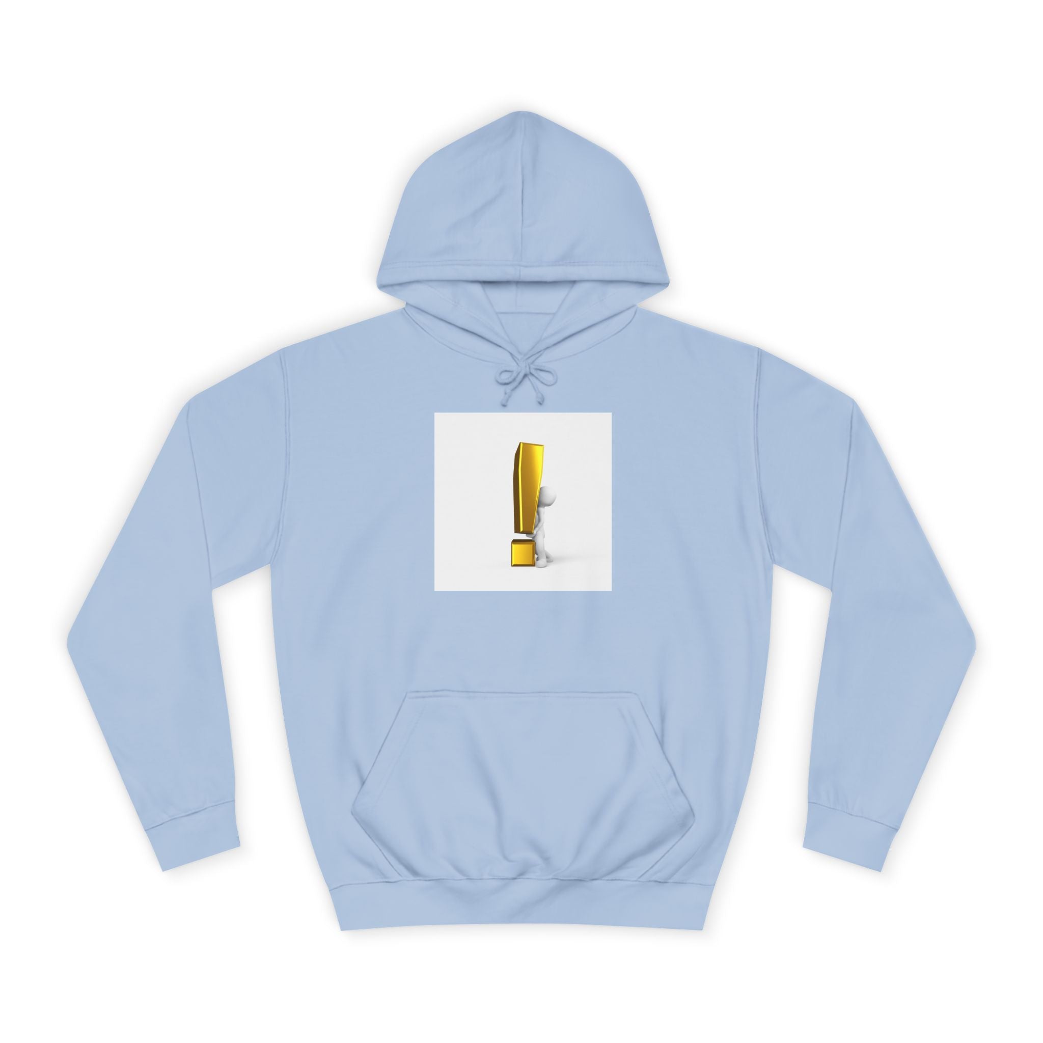 Gold Exclamation Mark Hoodie | Minimal Symbol Sweatshirt