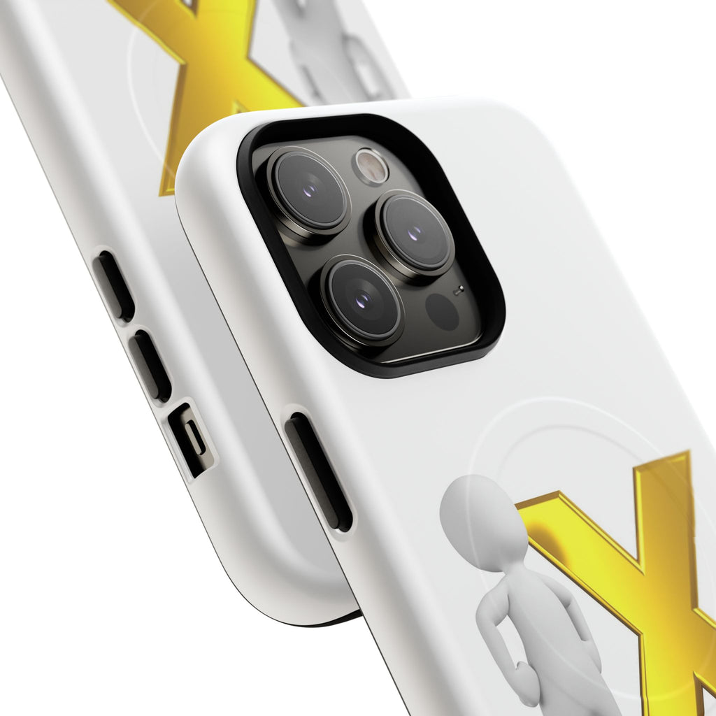 Gold X with 3D Figure iPhone Case | Tough Magnetic Case