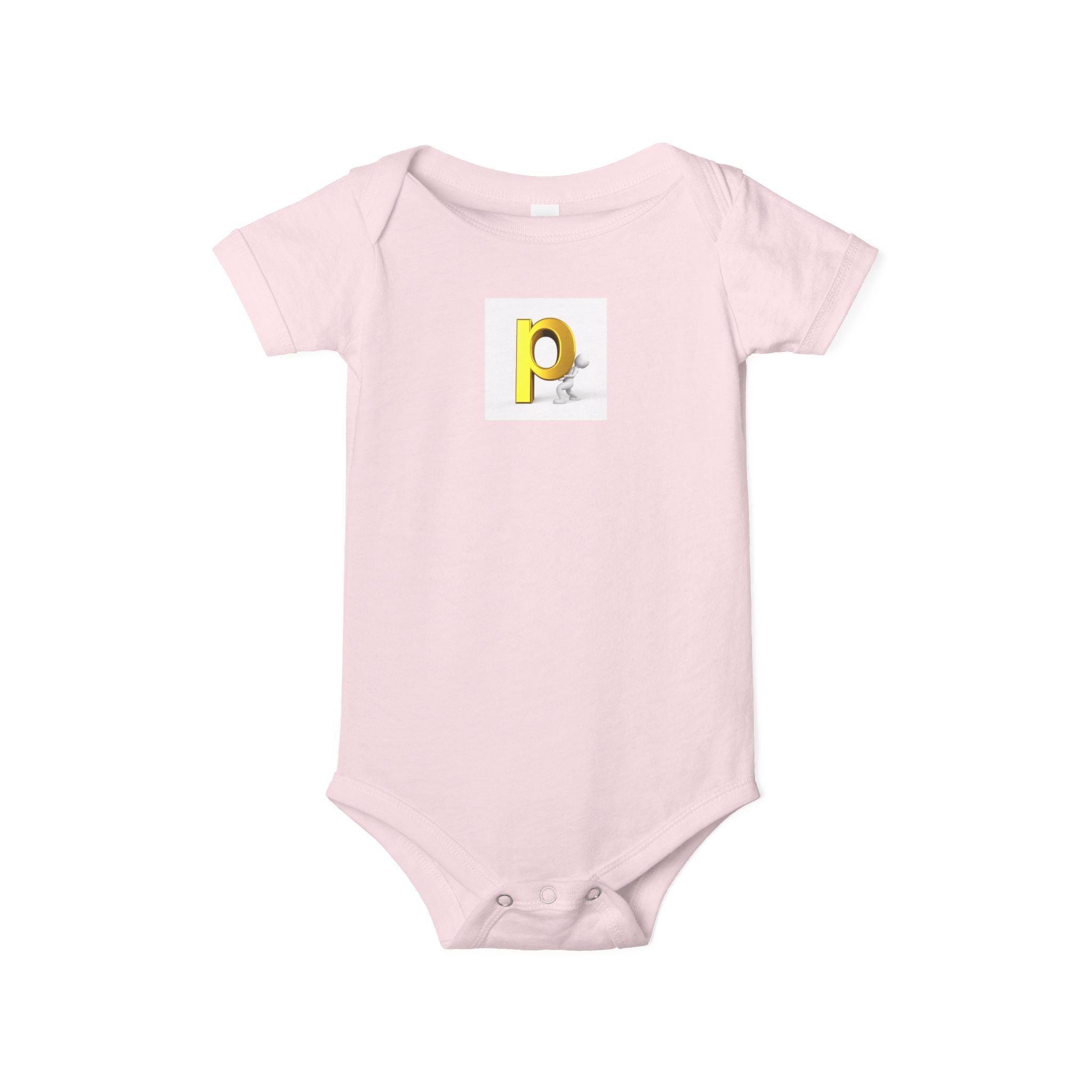 Body bébé Lettre P jaune | Grenouillère bébé