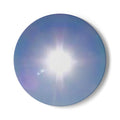 Bright Sunburst Ceramic Coaster | Solar Lens Flare Blue Sky