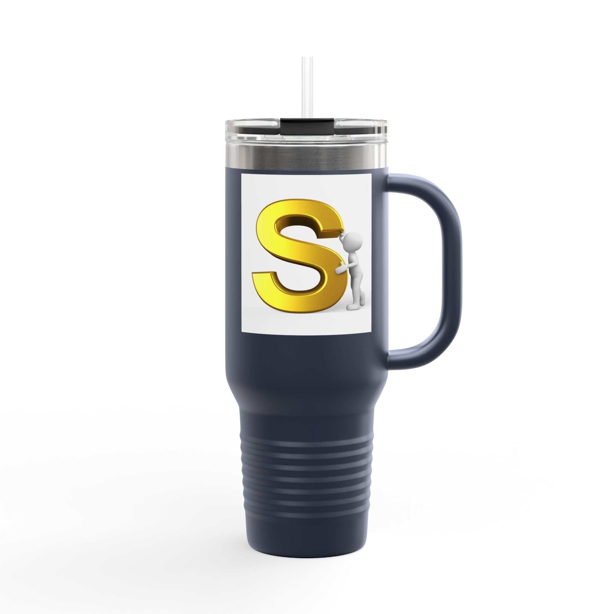 Large Gold Letter S monogram | Travel Mug