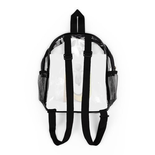 Sac à dos transparent pour stade en forme de lettre U jaune 3D | Cartable transparent