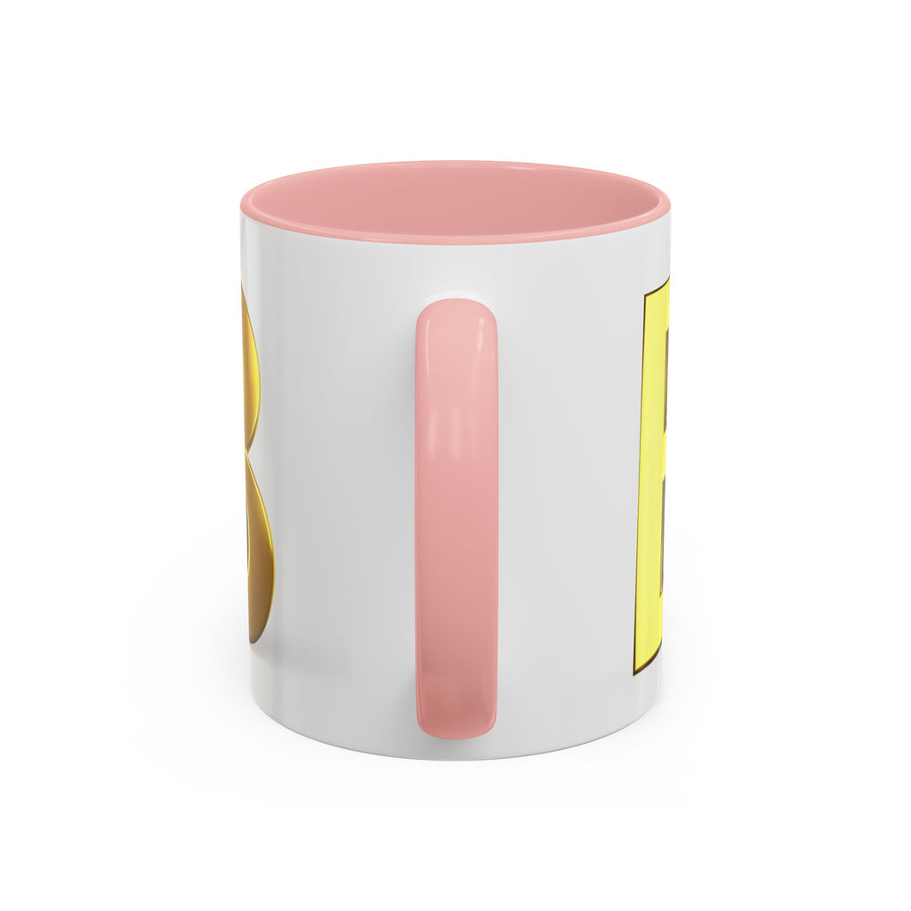 Gold Letter B with 3D Character Mug | Accent Coffee Mug