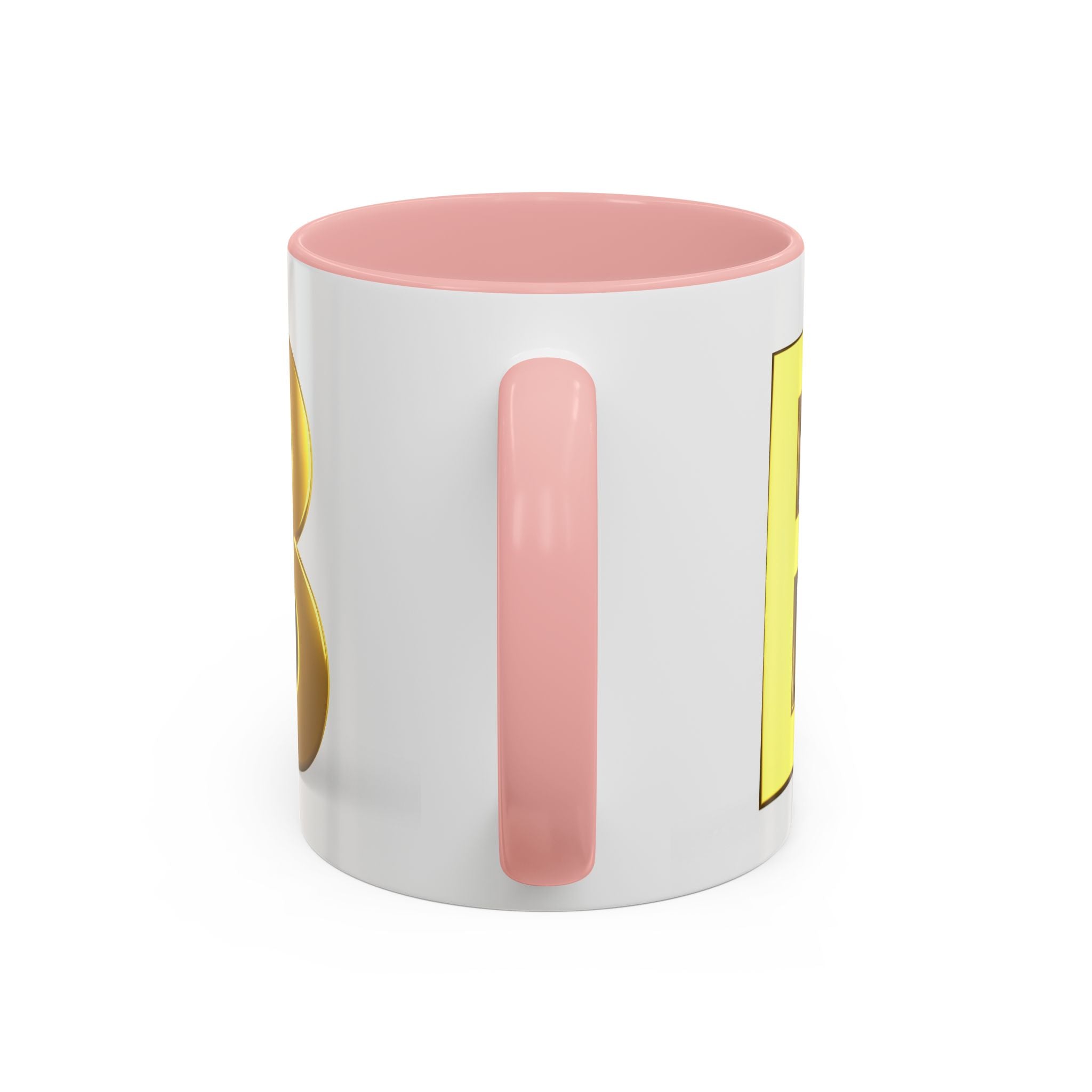 Gold Letter B with 3D Character Mug | Accent Coffee Mug