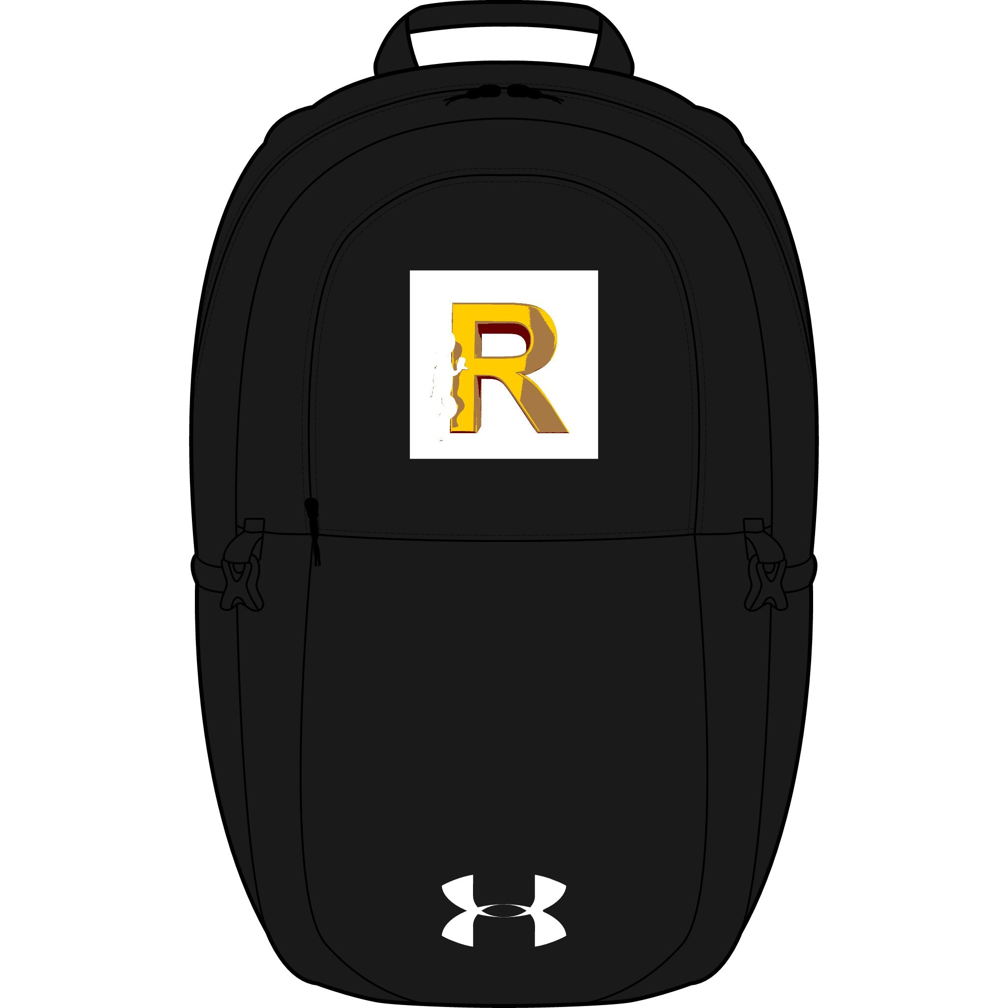Yellow Letter R Monogram Backpack | Embroidered Initial Backpack