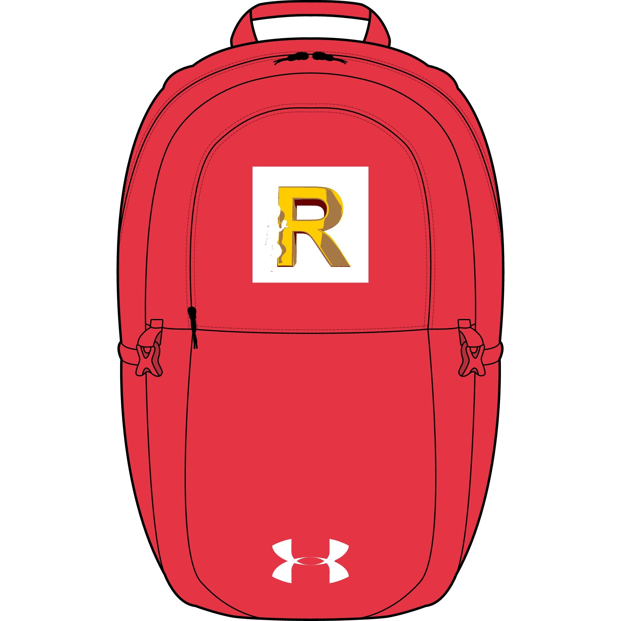 Gelber R-Monogramm-Rucksack | Bestickter Rucksack mit Initialen