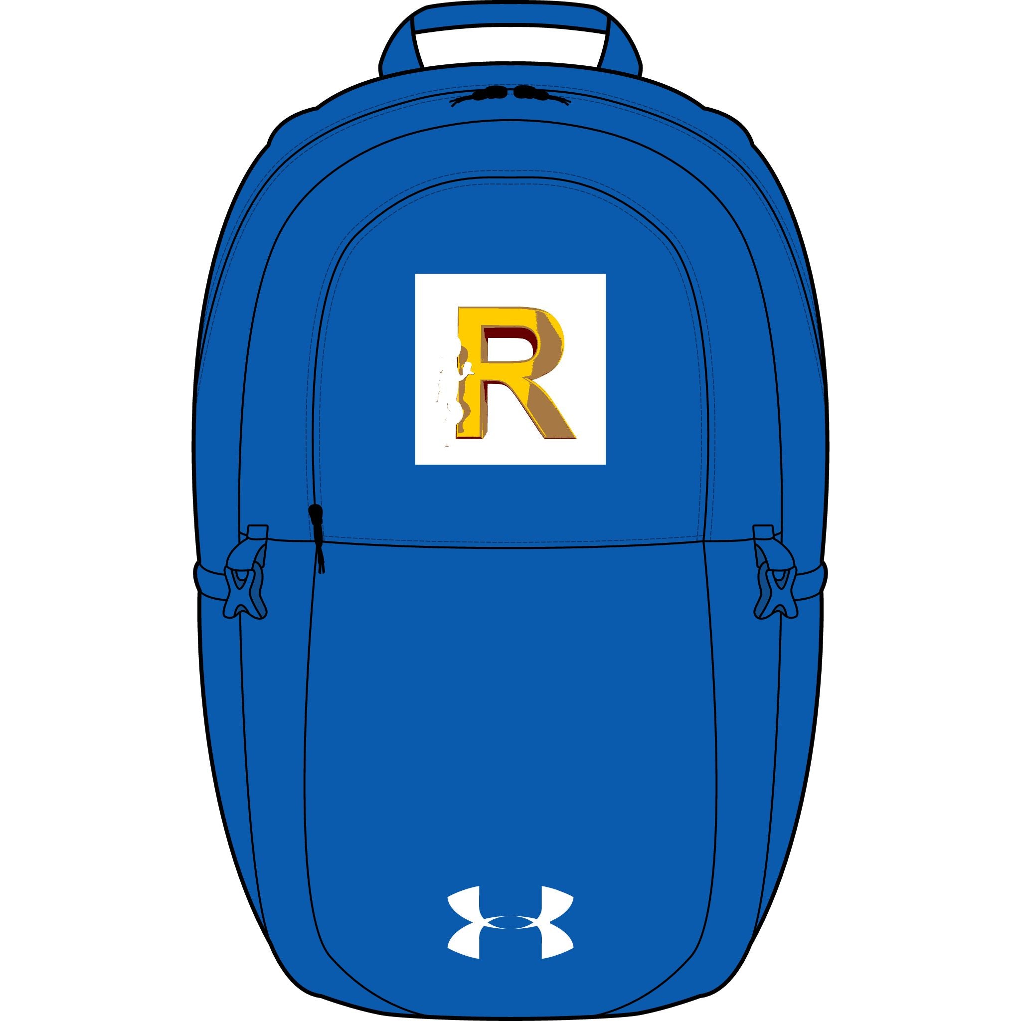 Gelber R-Monogramm-Rucksack | Bestickter Rucksack mit Initialen