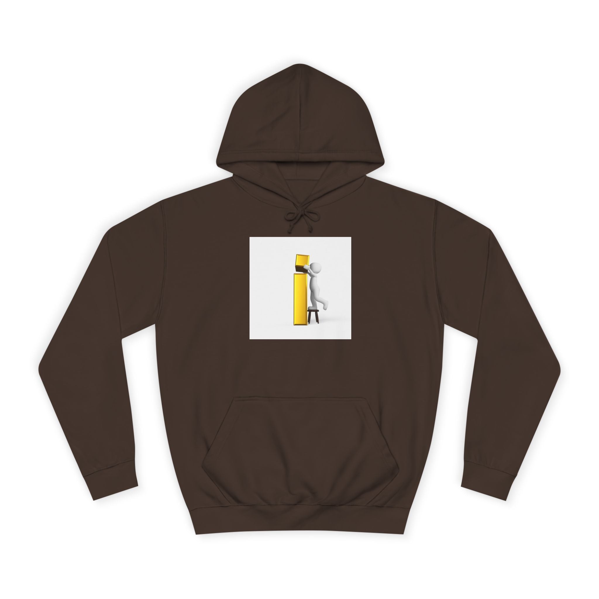 Stick Figure Building Letter i Hoodie | Minimal Illustration