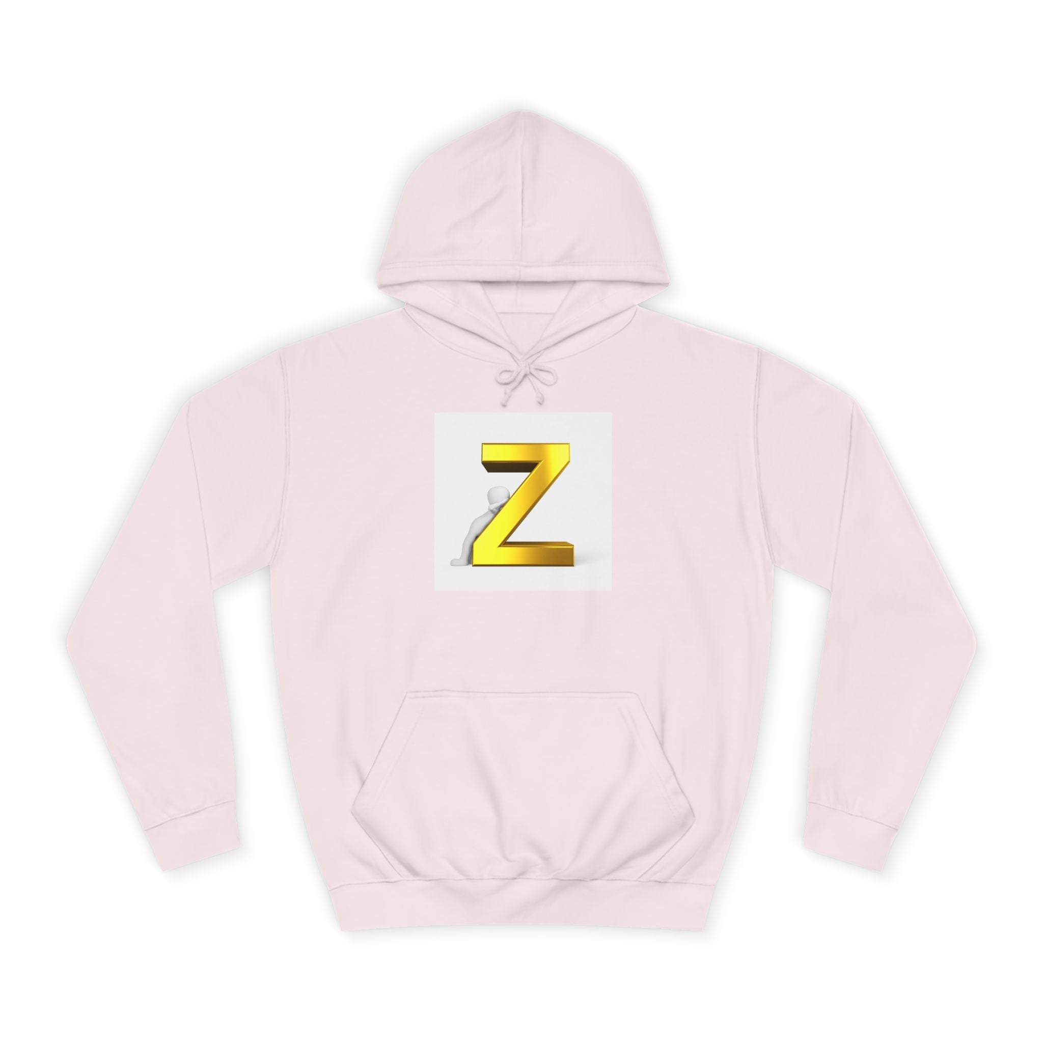 Sweat à capuche lettre Z dorée 3D | Monogramme initial