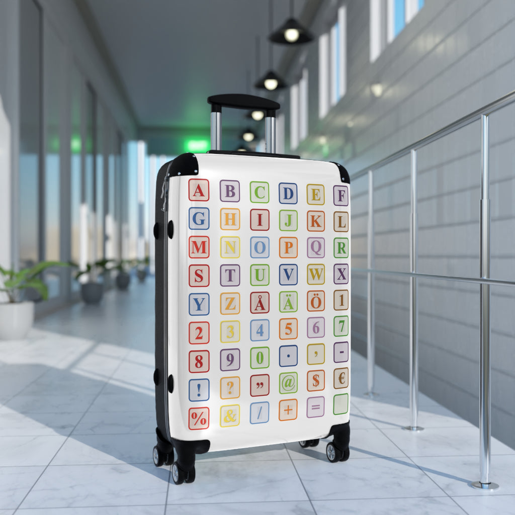 Alphabet Blocks Suitcase | Colorful Letters & Numbers Luggage