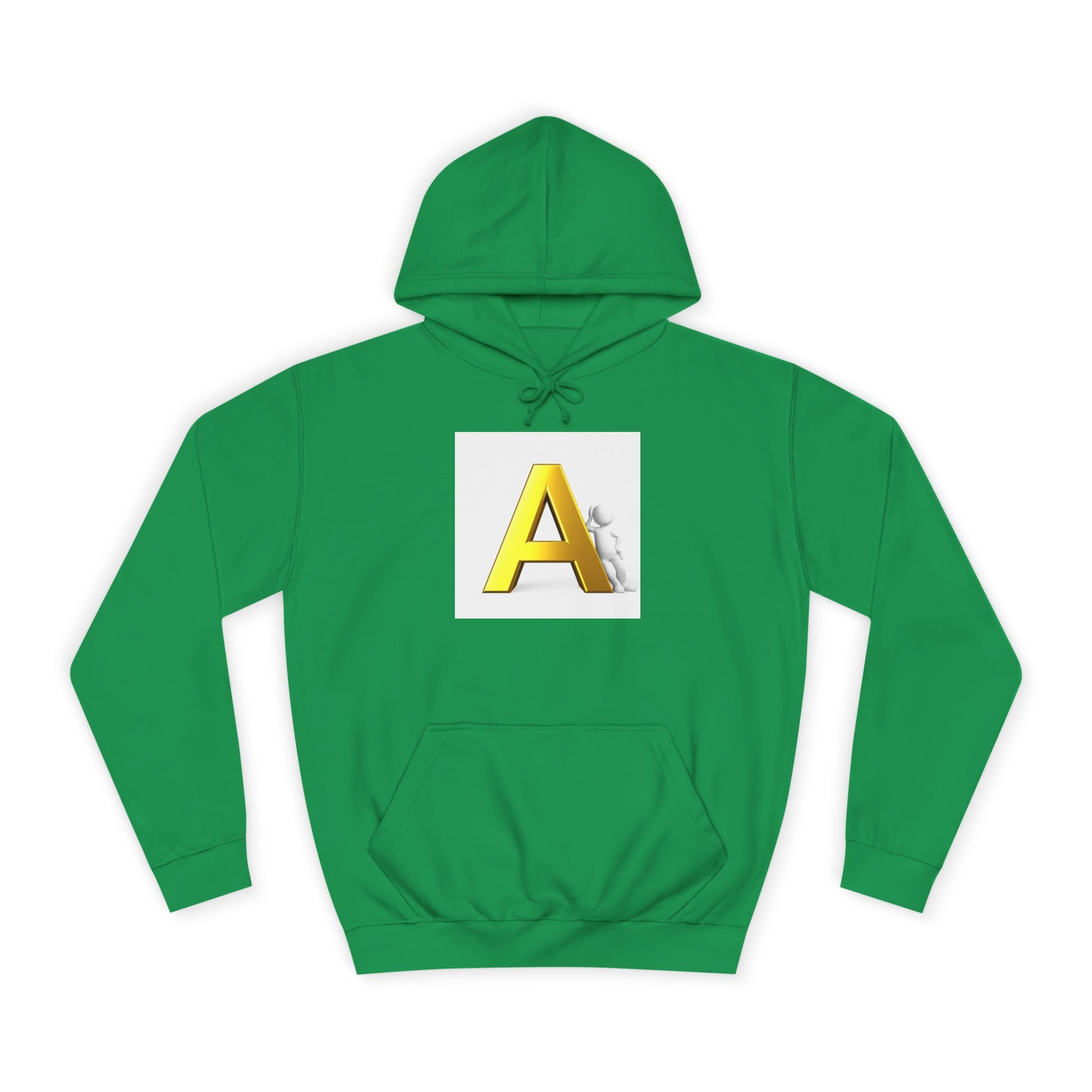 Sweat à capuche lettre A 3D or | Sweat-shirt initiales A monogramme