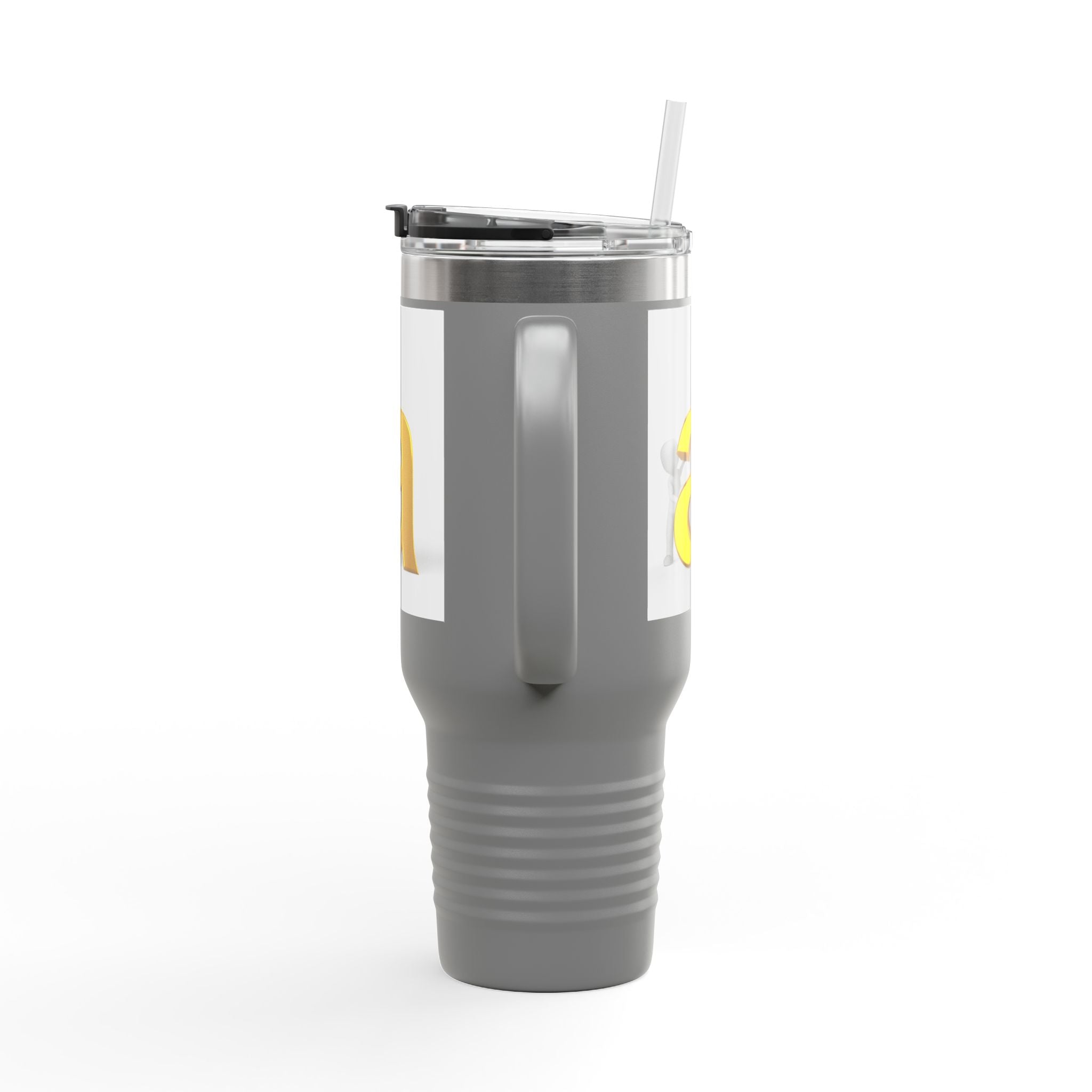 Yellow 3D Letter A tumbler | Travel Mug