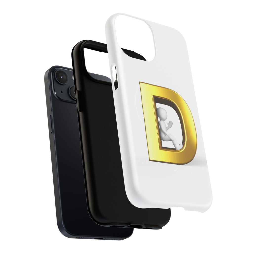 Gold Letter D Monogram Phone Case | Tough Magnetic Case