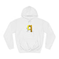 Gold Letter Q Hoodie | 3D Figure Pushing Q Graphic