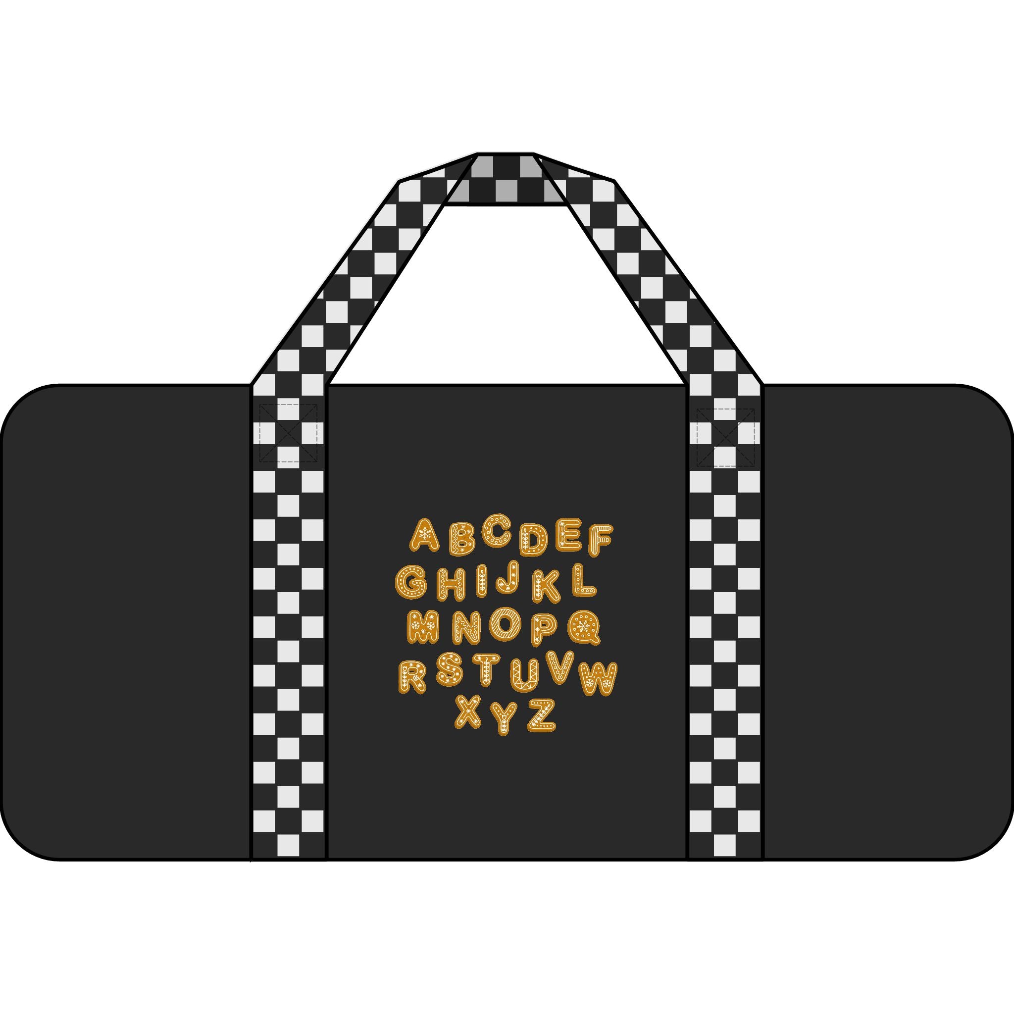 Sac de Voyage Tripper en Toile Damier Alphabet Cursif | Compatible Monogramme