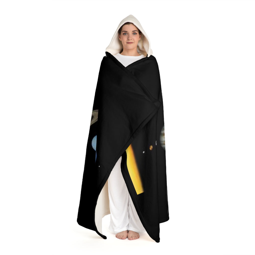 Solar System Hooded Blanket | Sherpa Fleece Astronaut Space Planets